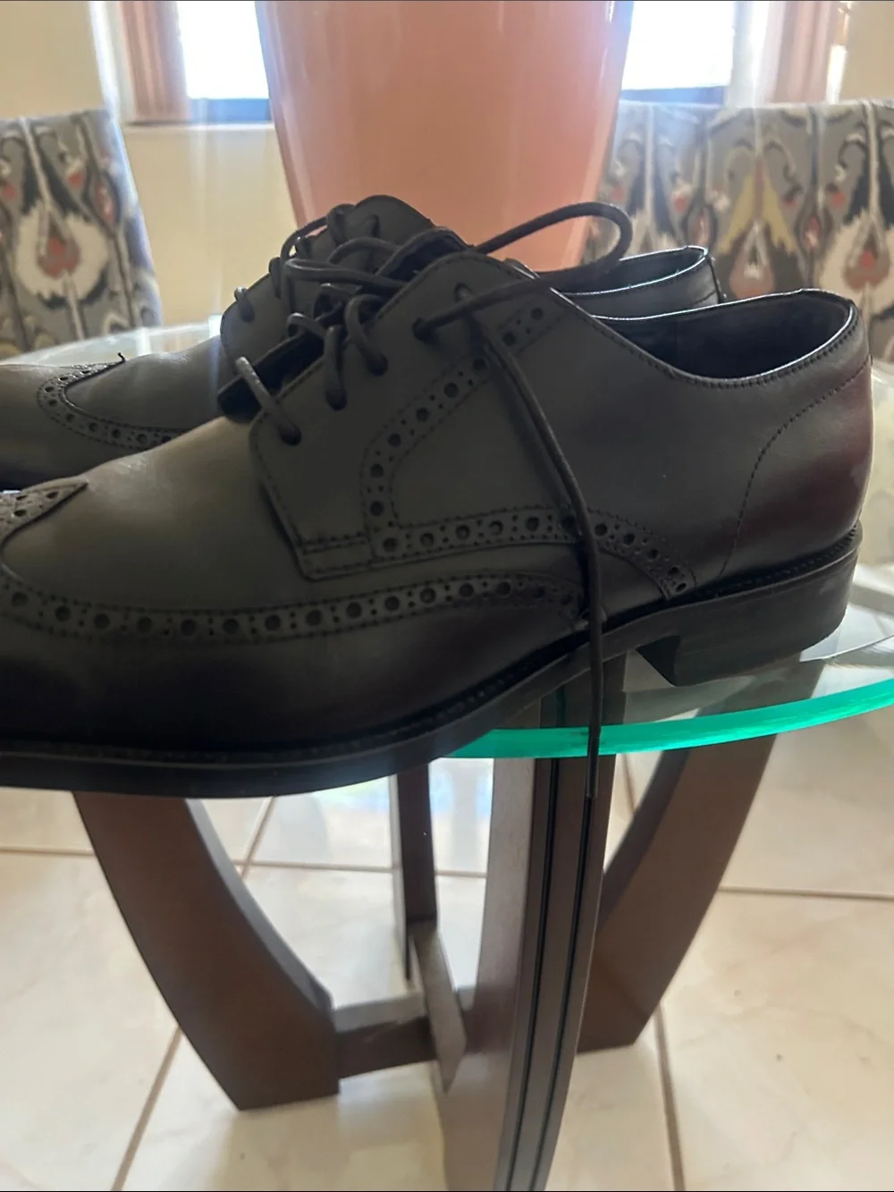 Cole Haan Black Brogue Derby Oxfords